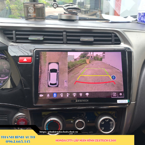 Honda City lắp màn hình Zestech E360 Thanh Bình Auto