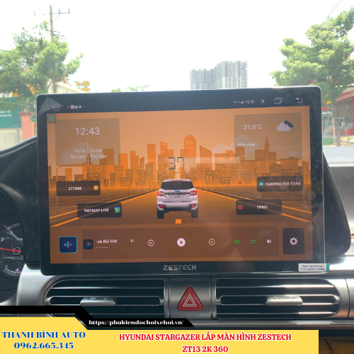 Hyundai Stargazer lắp màn hình Zestech ZT13 2K 360 Thanh Bình Auto