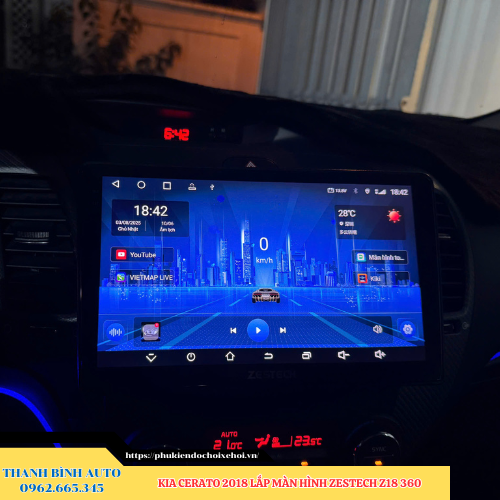 Kia Cerato 2018 lắp màn hình Zestech Z18 360 Thanh Bình Auto