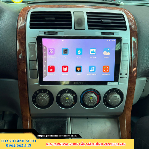 Kia Carnival 2008 lắp màn hình Zestech Z18 Thanh Bình Auto