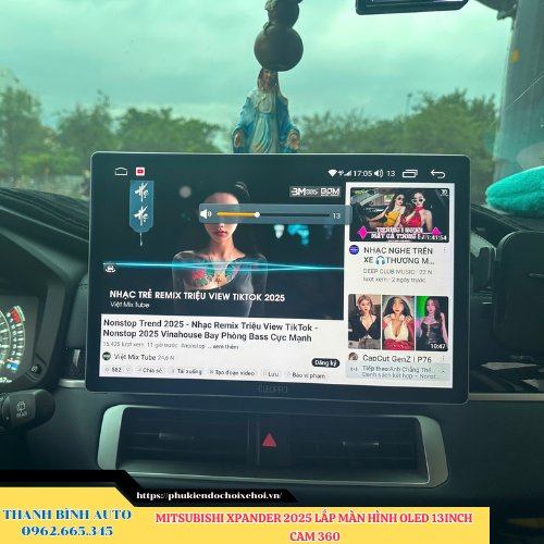 Mitsubishi Xpander 2025 gắn màn hình Oled 13inch Cam 360 Thanh Bình Auto