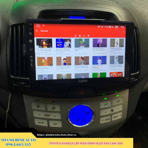Toyota Avanza gắn màn hình Oled X4S Cam 360 Thanh Bình Auto