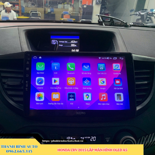 Honda CRV 2015 lắp màn hình Oled A5 Thanh Bình Auto