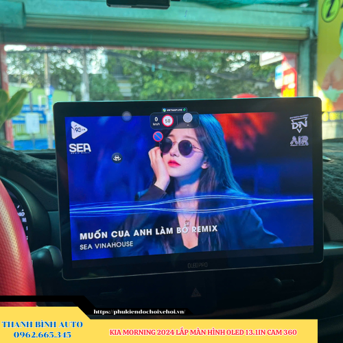 Kia Morning 2024 lắp màn hình Oled 13.1 inch Cam 360 Thanh Bình Auto