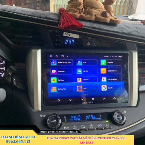 Toyota Innova 2017 lắp màn hình Zestech ZT 2K 360 Bản Base Thanh Bình Auto