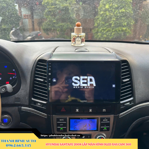 Hyundai Santafe 2008 lên màn hình Oled X4S Cam 360 Thanh Bình Auto