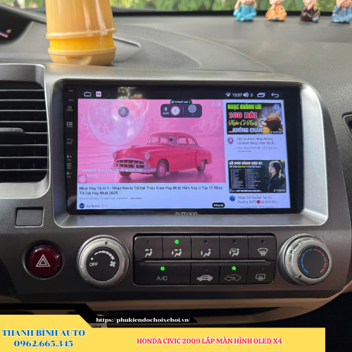 Honda Civic 2009 lắp màn hình Oled X4 Thanh Bình Auto