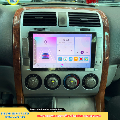 Kia Carnival 2008 lắp màn hình Zestech Z18 Thanh Bình Auto