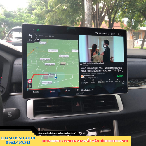 Mitsubishi Xpander 2023 lắp màn hình Oled 13 inch Thanh Bình Auto