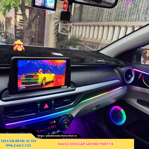 Kia K3 2022 gắn Led nội thất V4 Thanh Bình Auto