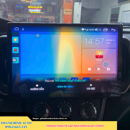 Teraco Tera V8 lắp màn hình Oled 13 inch Cam 360 Thanh Bình Auto