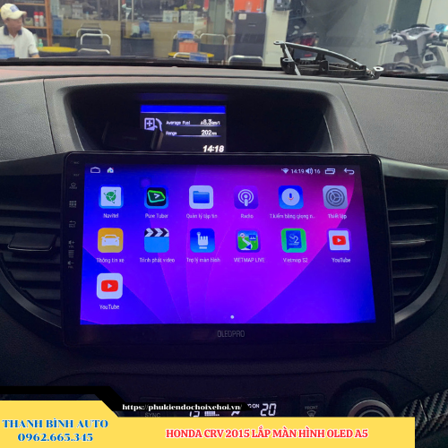 Honda CRV 2015 lắp màn hình Oled A5 Thanh Bình Auto