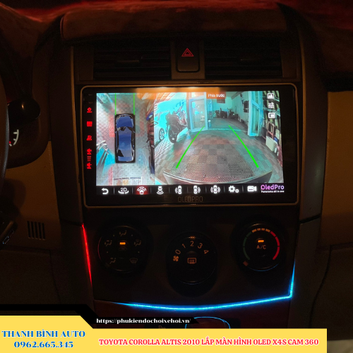 Toyota Corolla Altis 2010 lắp màn hình Oled X4S Cam 360 Thanh Bình Auto