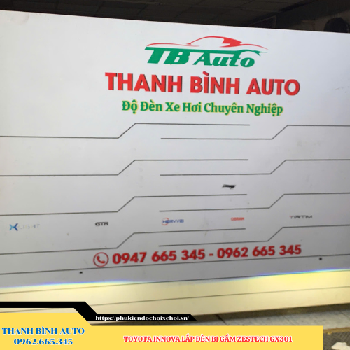 Toyota Innova lắp đèn bi gầm Zestech GX301 Thanh Bình Auto
