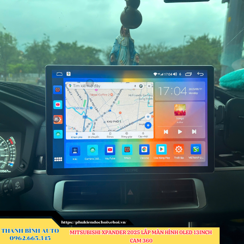Mitsubishi Xpander 2025 gắn màn hình Oled 13inch Cam 360 Thanh Bình Auto