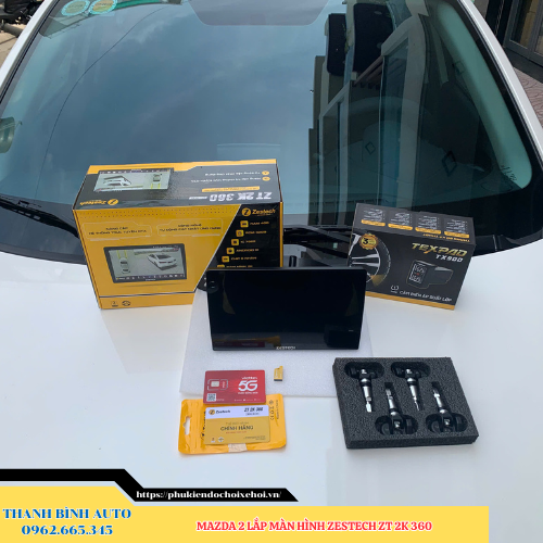 Mazda 2 lắp màn hình Zestech ZT 2K 360 Thanh Bình Auto 