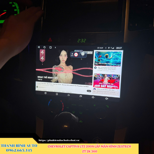Chevrolet Captiva LTZ 2008 gắn màn hình Zestech ZT 2K 360 Thanh Bình Auto