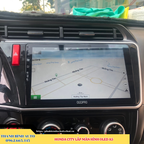 Honda City lắp màn hình Oled A5 Thanh Bình Auto