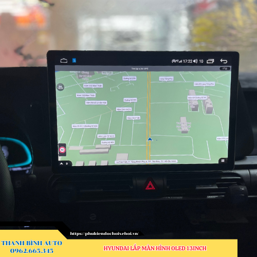 Hyundai gắn màn hình Oled 13 inch Thanh Bình Auto