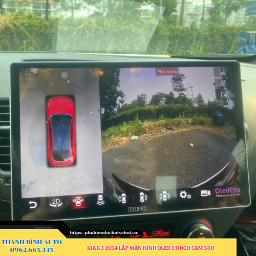 Kia K3 2014 lắp màn hình Oled 13 inch Cam 360 Thanh Bình Auto