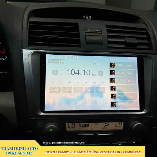 Toyota Camry 2011 lắp màn hình Zestech Z18 + Combo Cam Thanh Bình Auto