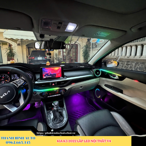 Kia K3 2022 gắn Led nội thất V4 Thanh Bình Auto