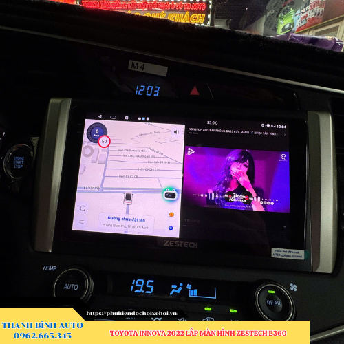 Toyota Innova 2022 lắp màn hình Zestech E360 Thanh Bình Auto