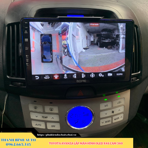 Toyota Avanza gắn màn hình Oled X4S Cam 360 Thanh Bình Auto