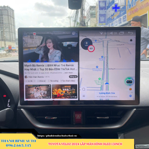 Toyota Veloz 2024 lắp màn hình Oled 13 inch Thanh Bình Auto