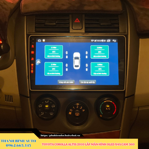 Toyota Corolla Altis 2010 lắp màn hình Oled X4S Cam 360 Thanh Bình Auto