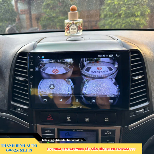 Hyundai Santafe 2008 lên màn hình Oled X4S Cam 360 Thanh Bình Auto