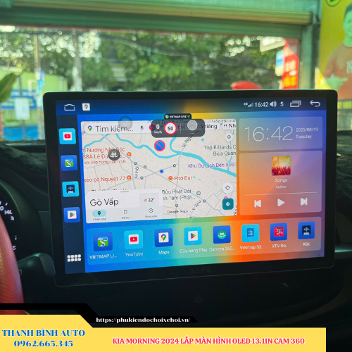 Kia Morning 2024 lắp màn hình Oled 13.1 inch Cam 360 Thanh Bình Auto