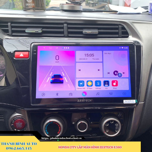 Honda City gắn màn hình Zestech E360 Thanh Bình Auto