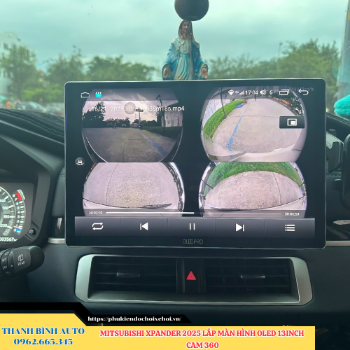 Mitsubishi Xpander 2025 gắn màn hình Oled 13inch Cam 360 Thanh Bình Auto