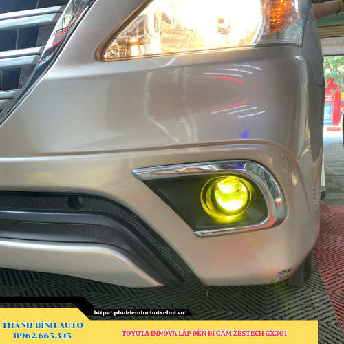 Toyota Innova lắp đèn bi gầm Zestech GX301 Thanh Bình Auto
