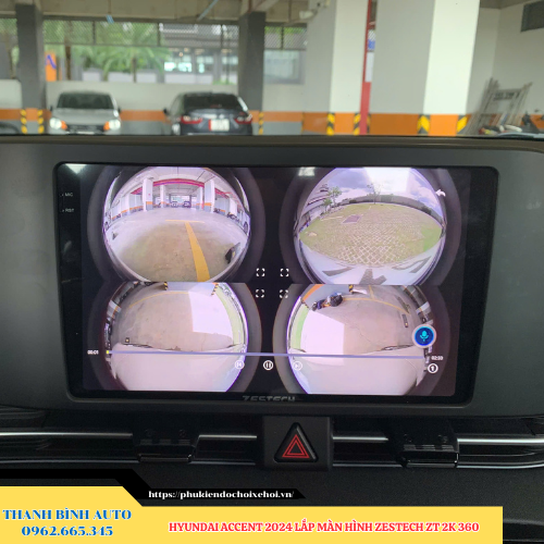 Hyundai Accent 2024 gắn màn hình Zestech ZT 2K 360 Thanh Bình Auto