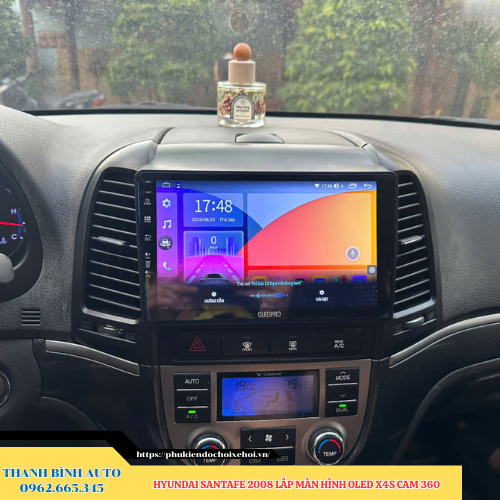 Hyundai Santafe 2008 lên màn hình Oled X4S Cam 360 Thanh Bình Auto