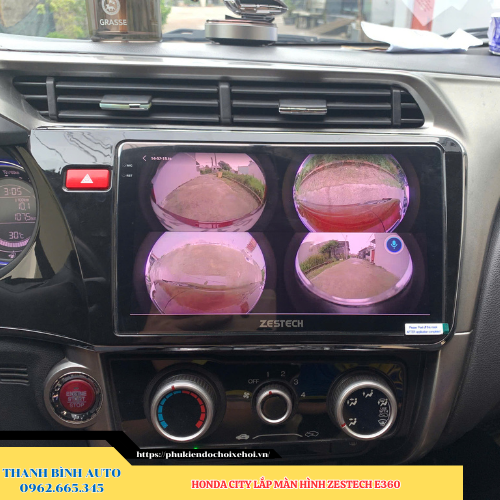 Honda City lắp màn hình Zestech E360 Thanh Bình Auto