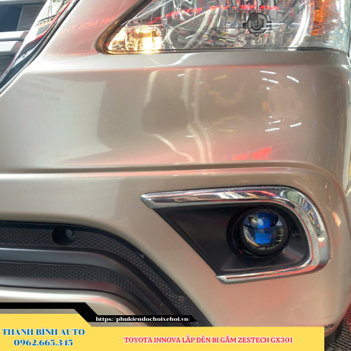 Toyota Innova lắp đèn bi gầm Zestech GX301 Thanh Bình Auto