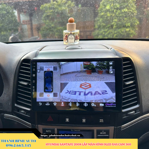 Hyundai Santafe 2008 lên màn hình Oled X4S Cam 360 Thanh Bình Auto