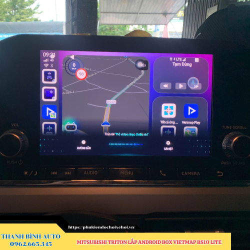 Mitsubishi Triton gắn Android Box Vietmap BS10 Lite Thanh Bình Auto
