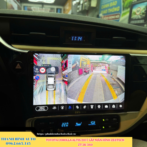 Toyota Corolla Altis 2017 lắp màn hình Zestech ZT 2K 360 Thanh Bình Auto