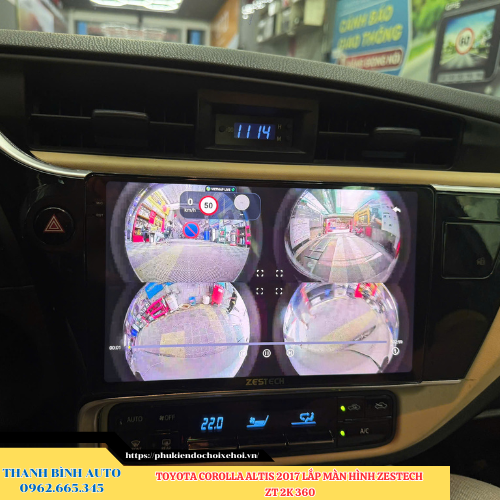 Toyota Corolla Altis 2017 lắp màn hình Zestech ZT 2K 360 Thanh Bình Auto