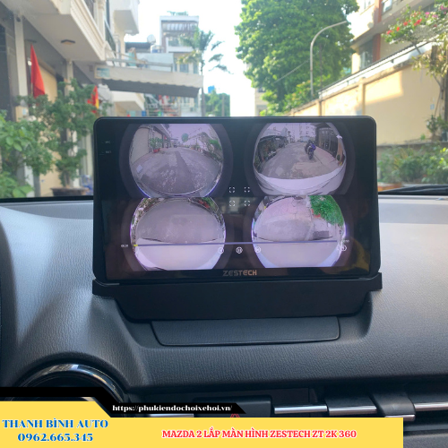 Mazda 2 lắp màn hình Zestech ZT 2K 360 Thanh Bình Auto