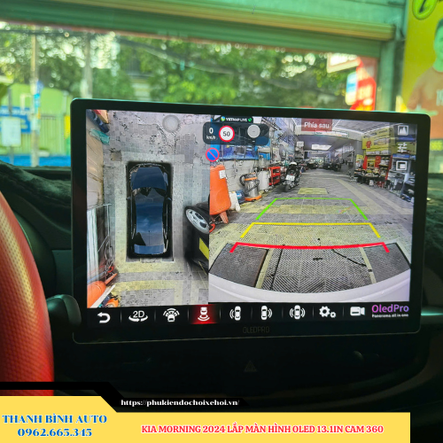 Kia Morning 2024 lắp màn hình Oled 13.1 inch Cam 360 Thanh Bình Auto