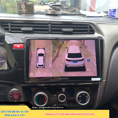 Honda City lắp màn hình Zestech E360 Thanh Bình Auto
