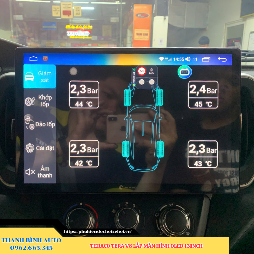 Teraco Tera V8 lắp màn hình Oled 13 inch Thanh Bình Auto