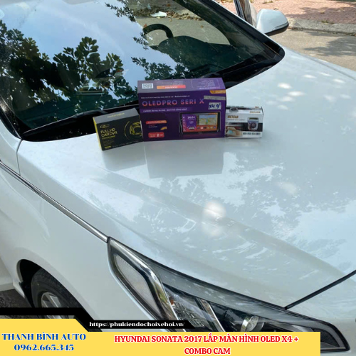 Hyundai Sonata 2017 lắp màn hình Oled X4 + Combo Cam Thanh Bình Auto