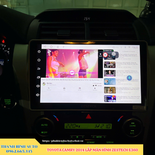 Toyota Camry 2014 lên màn hình Zestech E360 Thanh Bình Auto
