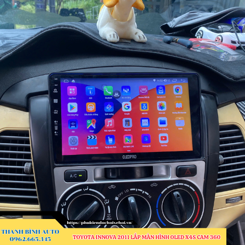 Toyota Innova 2011 lắp màn hình Oled X4S Cam 360 Thanh Bình Auto